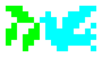 peace dove and olive branch pixel art