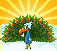 As proud as a peacock