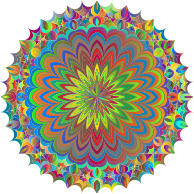 Mandala Line Art Design Polyprismatic