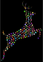 Leaping Deer Snowflakes Chromatic