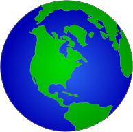 Simple Blue Earth Globe