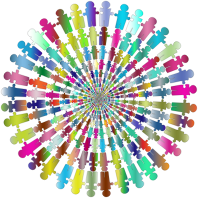 People Puzzle Vortex Polyprismatic With Stroke