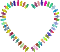 People Puzzle Heart Polyprismatic