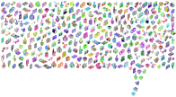 Valentines Speech Bubble Icons Prismatic