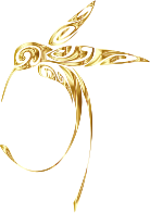 Ornamental Hummingbird Line Art Gold No BG