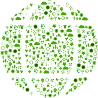 Green Ecological Globe Icons