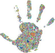 Modern Hand Print Surreal