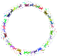 Santa Reindeer Frame Prismatic