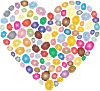 Floral Flowers Heart Prismatic
