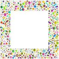 Abstract Geometric Party Frame Polyprismatic