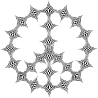 Stylized Checkered Geometric Peace Sign