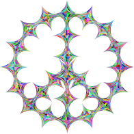Stylized Checkered Geometric Peace Sign Prismatic