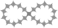 Stylized Checkered Geometric Infinity Symbol