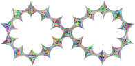 Stylized Checkered Geometric Infinity Symbol Prismatic
