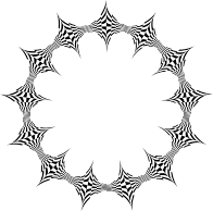 Stylized Checkered Geometric Frame