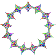 Stylized Checkered Geometric Frame Prismatic