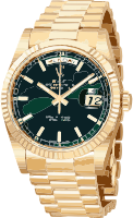 swiss watch in gold and green - horlogerie