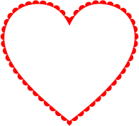 Simple Decorated Heart Red