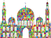 Generic Mosque Silhouette 2 Low Poly Polyprismatic