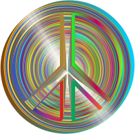 Stylized Peace Sign Design Polyprismatic