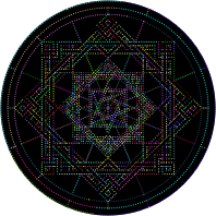 Interleaved Geometric Mandala Dots Prismatic