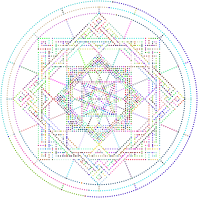Interleaved Geometric Mandala Dots Prismatic No BG