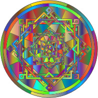 Interleaved Geometric Mandala Polyprismatic