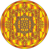 Interleaved Geometric Mandala Gold 2