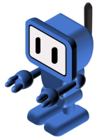 Isometric Blue Robot