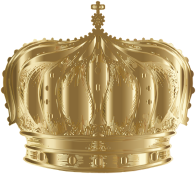 Vintage Crown Line Art Gold
