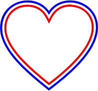 Red White Blue Heart