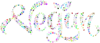 Vegan Typography Icons Prismatic