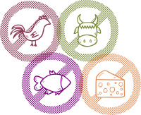 Isolated Vegan Icons 1