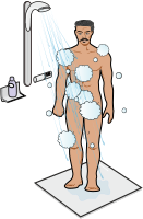 Man in Shower