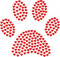 Paw Print Hearts