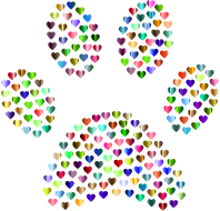 Paw Print Hearts Chromatic