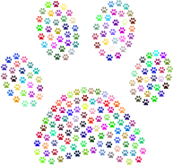 Paw Print Fractal Prismatic