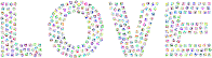 Heart Paws Love Typography Prismatic