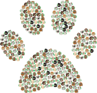 Dog Breeds Icons Paw Print
