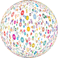 Abstract Molecular Sphere Type II Prismatic No BG