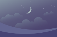 Moon and stars and clouds background