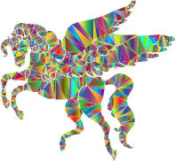 Winged Unicorn Low Poly