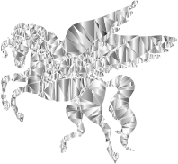 Winged Unicorn Low Poly 2