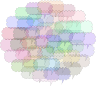 Cloud Of Speech Bubbles Prismatic