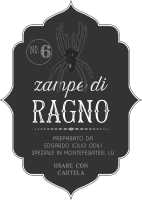 Etichetta per Halloween - Zampe di ragno