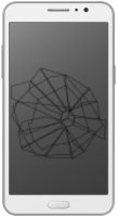 Smartphone with Broken Screen