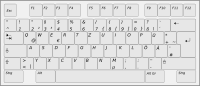 German Keyboard Left Side TRANSPARENT