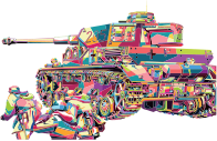 Geometric Tank Pop Art By RizkyDwi123