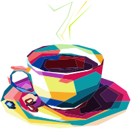 Geometric Coffee Pop Art By RizkyDwi123
