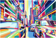 Geometric City Pop Art By RizkyDwi123